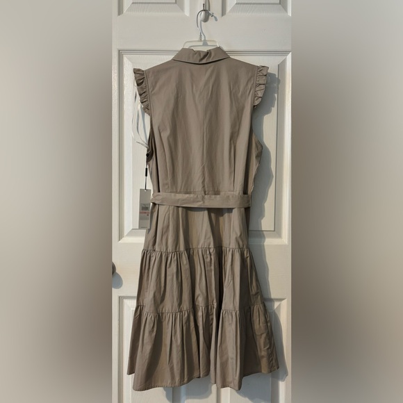 NWT Calvin Klein Tan Shirtdress: Sz 10 - Picture 2 of 2